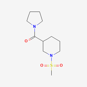 molecular formula C11H20N2O3S B6118787 1-(methylsulfonyl)-3-(1-pyrrolidinylcarbonyl)piperidine 