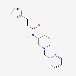 molecular formula C18H23N3OS B6118790 N-[1-(2-pyridinylmethyl)-3-piperidinyl]-3-(3-thienyl)propanamide 