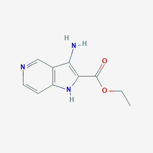 molecular formula C10H11N3O2 B061188 ethyl 3-amino-1H-pyrrolo[3,2-c]pyridine-2-carboxylate CAS No. 181284-32-2