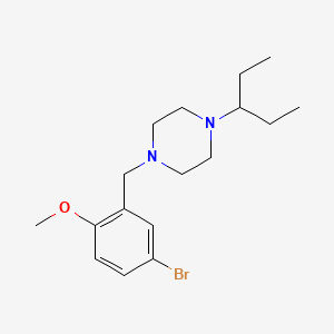 molecular formula C17H27BrN2O B6118813 1-(5-bromo-2-methoxybenzyl)-4-(1-ethylpropyl)piperazine 