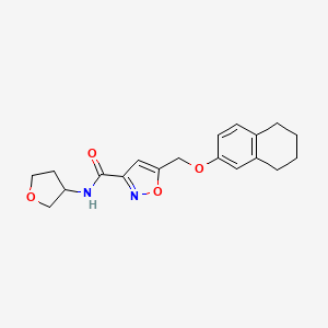 molecular formula C19H22N2O4 B6118818 N-(tetrahydro-3-furanyl)-5-[(5,6,7,8-tetrahydro-2-naphthalenyloxy)methyl]-3-isoxazolecarboxamide 