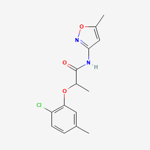 molecular formula C14H15ClN2O3 B6118835 2-(2-chloro-5-methylphenoxy)-N-(5-methyl-3-isoxazolyl)propanamide 