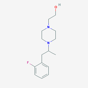 molecular formula C15H23FN2O B6118842 2-{4-[2-(2-fluorophenyl)-1-methylethyl]-1-piperazinyl}ethanol 