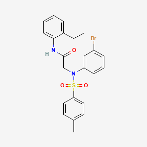 molecular formula C23H23BrN2O3S B6118871 N~2~-(3-bromophenyl)-N~1~-(2-ethylphenyl)-N~2~-[(4-methylphenyl)sulfonyl]glycinamide 