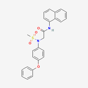 molecular formula C25H22N2O4S B6118877 N~2~-(methylsulfonyl)-N~1~-1-naphthyl-N~2~-(4-phenoxyphenyl)glycinamide 