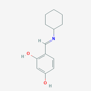 molecular formula C13H17NO2 B611888 4-((环己亚氨基)甲基)苯-1,3-二醇 CAS No. 329180-48-5