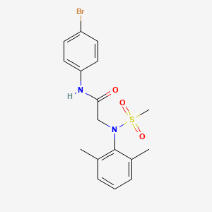 molecular formula C17H19BrN2O3S B6118887 N~1~-(4-bromophenyl)-N~2~-(2,6-dimethylphenyl)-N~2~-(methylsulfonyl)glycinamide 