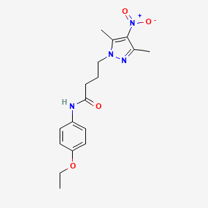 molecular formula C17H22N4O4 B6118894 4-(3,5-dimethyl-4-nitro-1H-pyrazol-1-yl)-N-(4-ethoxyphenyl)butanamide 