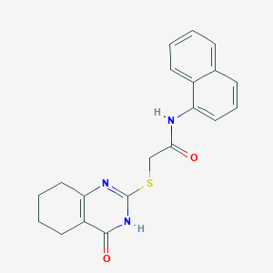 molecular formula C20H19N3O2S B6118903 N-1-naphthyl-2-[(4-oxo-3,4,5,6,7,8-hexahydro-2-quinazolinyl)thio]acetamide 
