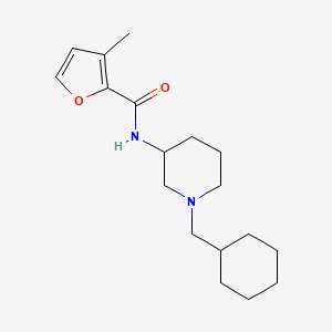 molecular formula C18H28N2O2 B6118909 N-[1-(cyclohexylmethyl)-3-piperidinyl]-3-methyl-2-furamide 