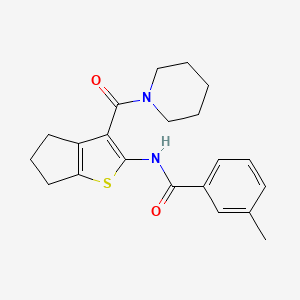 molecular formula C21H24N2O2S B6118924 3-methyl-N-[3-(1-piperidinylcarbonyl)-5,6-dihydro-4H-cyclopenta[b]thien-2-yl]benzamide 