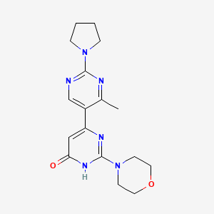 molecular formula C17H22N6O2 B6118928 4'-methyl-2-(4-morpholinyl)-2'-(1-pyrrolidinyl)-4,5'-bipyrimidin-6(1H)-one 
