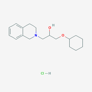 molecular formula C18H28ClNO2 B6118940 1-(cyclohexyloxy)-3-(3,4-dihydro-2(1H)-isoquinolinyl)-2-propanol hydrochloride 
