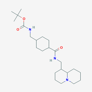 molecular formula C23H41N3O3 B6118987 tert-butyl [(4-{[(octahydro-2H-quinolizin-1-ylmethyl)amino]carbonyl}cyclohexyl)methyl]carbamate 