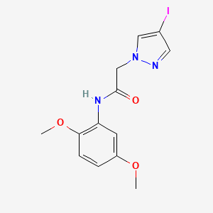 molecular formula C13H14IN3O3 B6118992 N-(2,5-dimethoxyphenyl)-2-(4-iodo-1H-pyrazol-1-yl)acetamide 