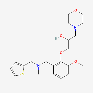 molecular formula C21H30N2O4S B6118999 1-(2-methoxy-6-{[methyl(2-thienylmethyl)amino]methyl}phenoxy)-3-(4-morpholinyl)-2-propanol 