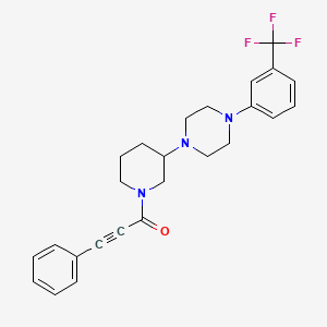 molecular formula C25H26F3N3O B6119016 1-[1-(3-phenyl-2-propynoyl)-3-piperidinyl]-4-[3-(trifluoromethyl)phenyl]piperazine 