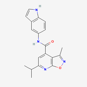 molecular formula C19H18N4O2 B6119029 N-1H-indol-5-yl-6-isopropyl-3-methylisoxazolo[5,4-b]pyridine-4-carboxamide 