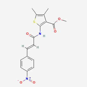 molecular formula C17H16N2O5S B6119080 methyl 4,5-dimethyl-2-{[3-(4-nitrophenyl)acryloyl]amino}-3-thiophenecarboxylate 