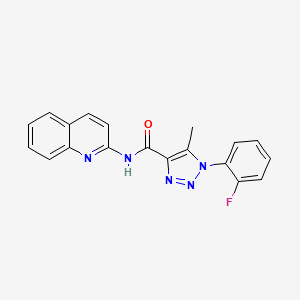B611909 1-(2-fluorophenyl)-5-methyl-N-quinolin-2-yltriazole-4-carboxamide CAS No. 2131223-69-1
