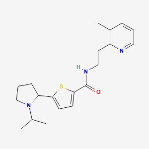 molecular formula C20H27N3OS B6119094 5-(1-isopropyl-2-pyrrolidinyl)-N-[2-(3-methyl-2-pyridinyl)ethyl]-2-thiophenecarboxamide 
