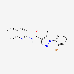 B611910 1-(2-Bromophenyl)-5-methyl-N-(quinolin-2-yl)-1H-pyrazole-4-carboxamide CAS No. 2131223-85-1