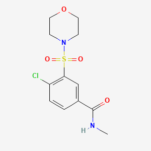 molecular formula C12H15ClN2O4S B6119102 4-chloro-N-methyl-3-(4-morpholinylsulfonyl)benzamide 