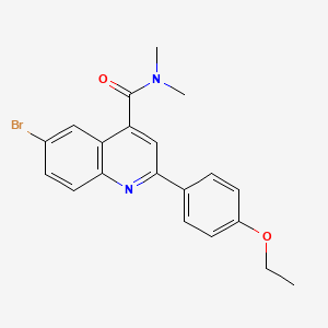 molecular formula C20H19BrN2O2 B6119107 6-bromo-2-(4-ethoxyphenyl)-N,N-dimethyl-4-quinolinecarboxamide 