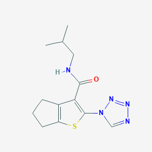 molecular formula C13H17N5OS B6119115 N-isobutyl-2-(1H-tetrazol-1-yl)-5,6-dihydro-4H-cyclopenta[b]thiophene-3-carboxamide 