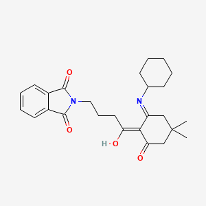 2-{4-[2-(cyclohexylamino)-4,4-dimethyl-6-oxocyclohex-1-en-1-yl]-4-oxobutyl}-1H-isoindole-1,3(2H)-dione