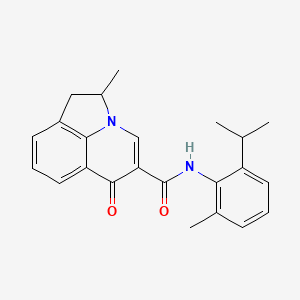 molecular formula C23H24N2O2 B6119140 N-(2-isopropyl-6-methylphenyl)-2-methyl-6-oxo-1,2-dihydro-6H-pyrrolo[3,2,1-ij]quinoline-5-carboxamide 