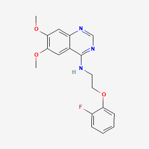 molecular formula C18H18FN3O3 B611915 N-[2-(2-氟苯氧基)乙基]-6,7-二甲氧基喹唑啉-4-胺 CAS No. 1223377-83-0