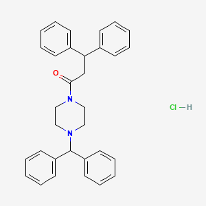 molecular formula C32H33ClN2O B611916 1-(二苯甲基)-4-(3,3-二苯基丙酰)哌嗪盐酸盐 CAS No. 41332-36-9