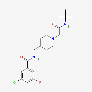 molecular formula C19H27ClFN3O2 B611919 N-((1-(2-(叔丁基氨基)-2-氧代乙基)哌啶-4-基)甲基)-3-氯-5-氟苯甲酰胺 CAS No. 1199236-64-0