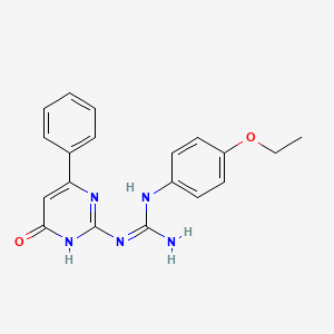 molecular formula C19H19N5O2 B6119225 N-(4-ethoxyphenyl)-N'-(4-oxo-6-phenyl-1,4-dihydro-2-pyrimidinyl)guanidine 
