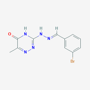 molecular formula C11H10BrN5O B6119238 3-bromobenzaldehyde (6-methyl-5-oxo-4,5-dihydro-1,2,4-triazin-3-yl)hydrazone 