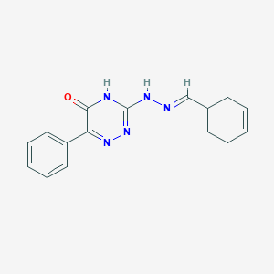 3-cyclohexene-1-carbaldehyde (5-oxo-6-phenyl-4,5-dihydro-1,2,4-triazin-3-yl)hydrazone