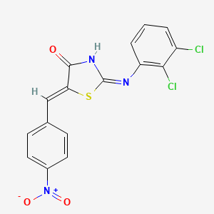 molecular formula C16H9Cl2N3O3S B6119265 2-[(2,3-dichlorophenyl)amino]-5-(4-nitrobenzylidene)-1,3-thiazol-4(5H)-one 