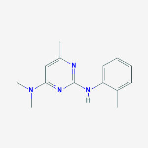 molecular formula C14H18N4 B6119282 N~4~,N~4~,6-trimethyl-N~2~-(2-methylphenyl)pyrimidine-2,4-diamine 