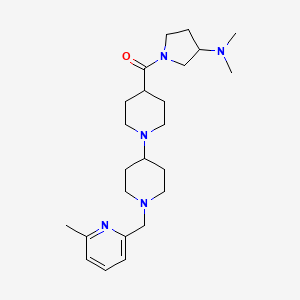 molecular formula C24H39N5O B6119290 N,N-dimethyl-1-({1'-[(6-methyl-2-pyridinyl)methyl]-1,4'-bipiperidin-4-yl}carbonyl)-3-pyrrolidinamine 
