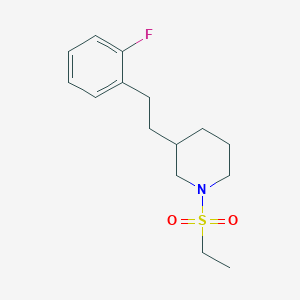 molecular formula C15H22FNO2S B6119297 1-(ethylsulfonyl)-3-[2-(2-fluorophenyl)ethyl]piperidine 