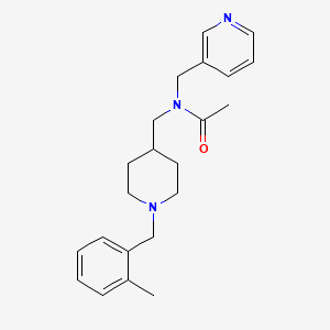 molecular formula C22H29N3O B6119304 N-{[1-(2-methylbenzyl)-4-piperidinyl]methyl}-N-(3-pyridinylmethyl)acetamide 