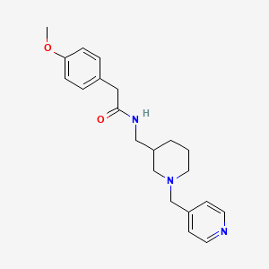 molecular formula C21H27N3O2 B6119318 2-(4-methoxyphenyl)-N-{[1-(4-pyridinylmethyl)-3-piperidinyl]methyl}acetamide 