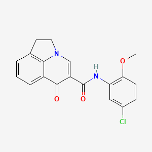 molecular formula C19H15ClN2O3 B6119325 N-(5-chloro-2-methoxyphenyl)-6-oxo-1,2-dihydro-6H-pyrrolo[3,2,1-ij]quinoline-5-carboxamide 