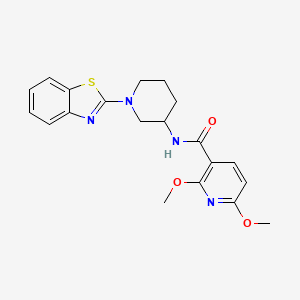 molecular formula C20H22N4O3S B6119343 N-[1-(1,3-benzothiazol-2-yl)-3-piperidinyl]-2,6-dimethoxynicotinamide 