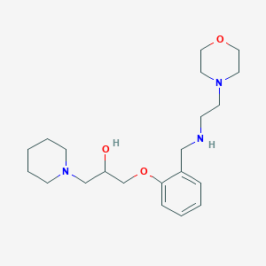 molecular formula C21H35N3O3 B6119351 1-[2-({[2-(4-morpholinyl)ethyl]amino}methyl)phenoxy]-3-(1-piperidinyl)-2-propanol 
