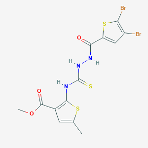 molecular formula C13H11Br2N3O3S3 B6119366 methyl 2-[({2-[(4,5-dibromo-2-thienyl)carbonyl]hydrazino}carbonothioyl)amino]-5-methyl-3-thiophenecarboxylate 