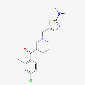 molecular formula C19H24ClN3OS B6119405 (4-chloro-2-methylphenyl)(1-{[2-(dimethylamino)-1,3-thiazol-5-yl]methyl}-3-piperidinyl)methanone 