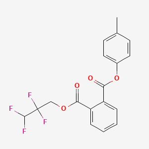 molecular formula C18H14F4O4 B6119441 4-methylphenyl 2,2,3,3-tetrafluoropropyl phthalate 