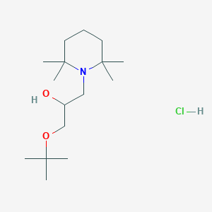 molecular formula C16H34ClNO2 B6119442 1-tert-butoxy-3-(2,2,6,6-tetramethyl-1-piperidinyl)-2-propanol hydrochloride 